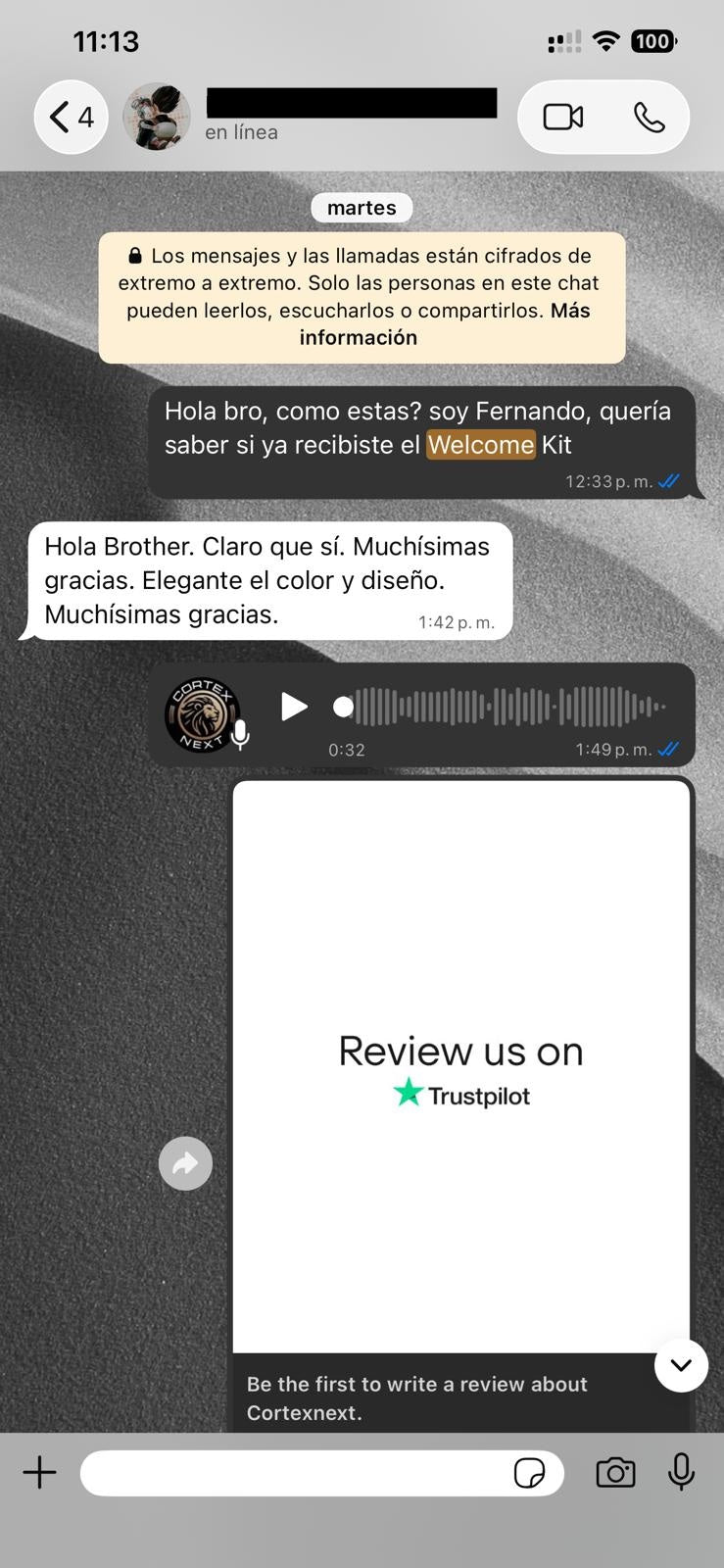 Screenshot shared by a Cortex Next member