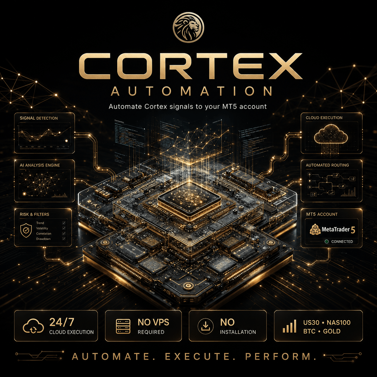 Cortex Automation automated MT5 signal copying by Cortex Next