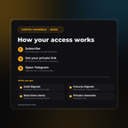 How Cortex Channels Basic access works: subscribe, get your private Telegram link, open Telegram