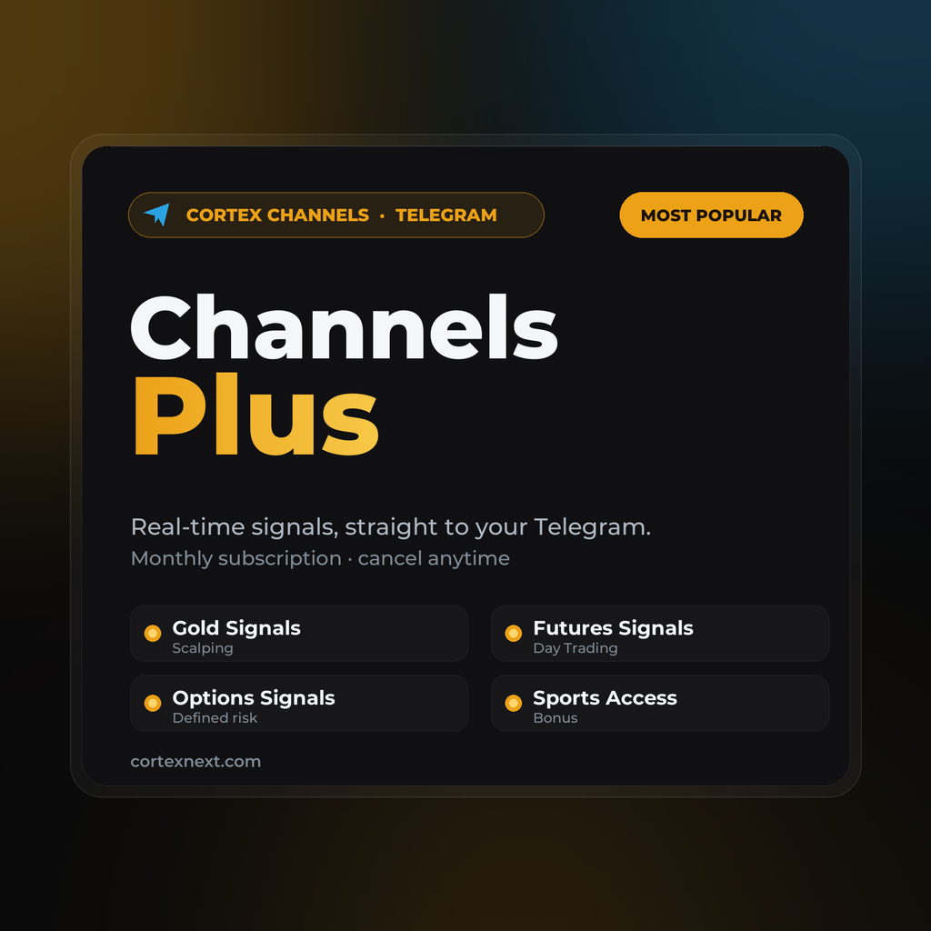 Cortex Channels Plus - Telegram signals, monthly subscription