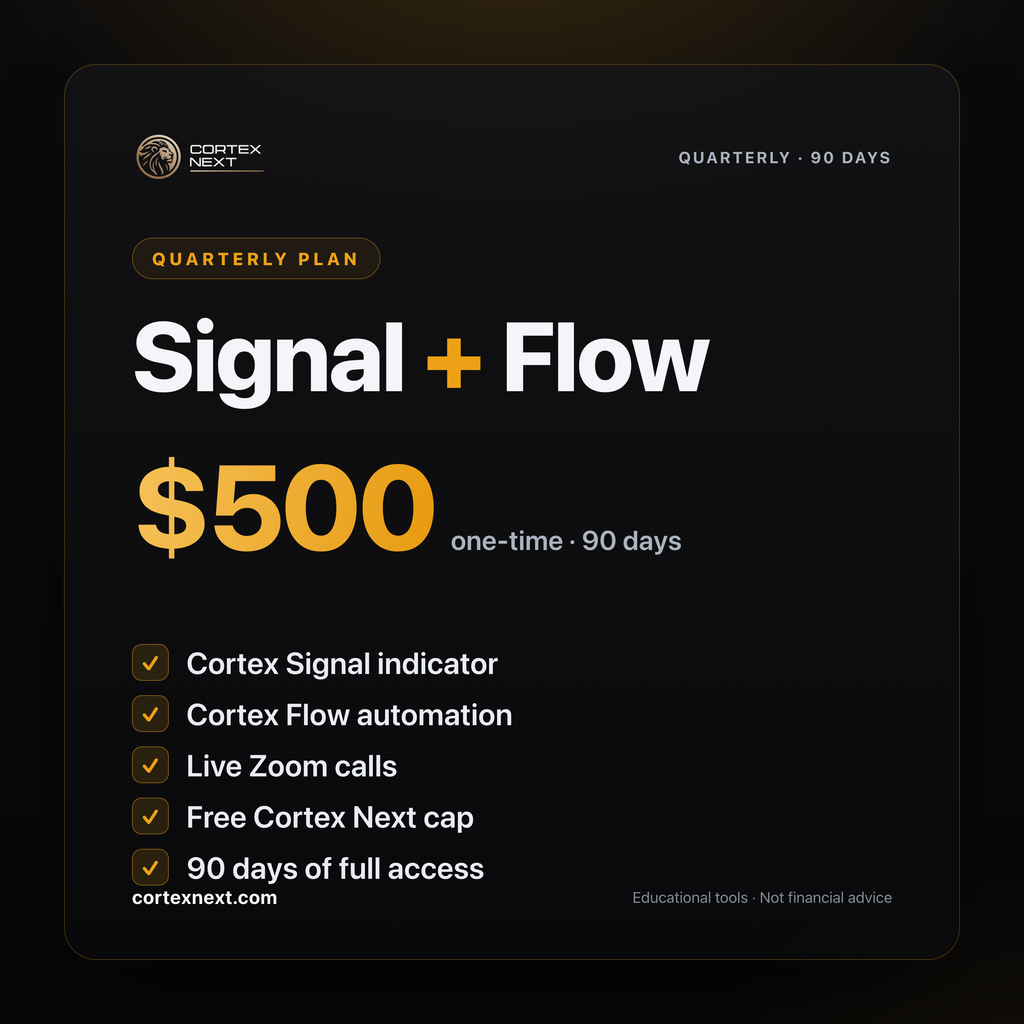 Cortex Plan - Signal + Flow + Zoom + free Cortex Next cap, $500 for 90 days