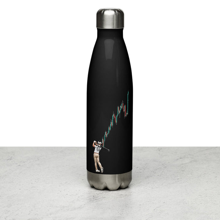 Trader Golfer Stainless Steel Water Bottle - Black - Cortex Next