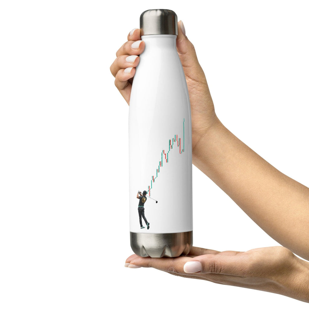 Trader Golfer Stainless Steel Water Bottle - White - Cortex Next