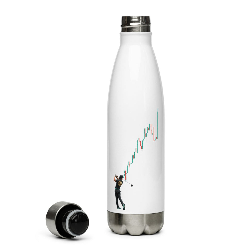 Trader Golfer Stainless Steel Water Bottle - White - Cortex Next