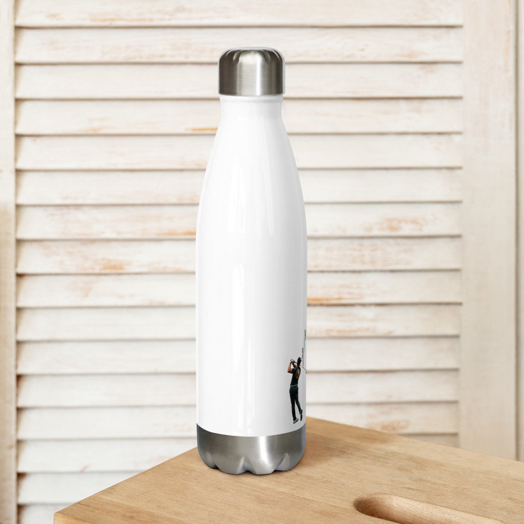 Trader Golfer Stainless Steel Water Bottle - White - Cortex Next